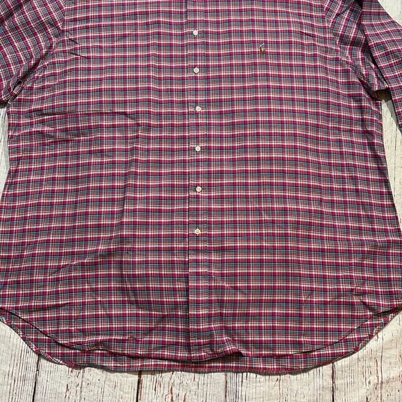 Ralph Lauren Pink Blue Check Classic Button Down Shirt sz 4XLT - Picture 6 of 10